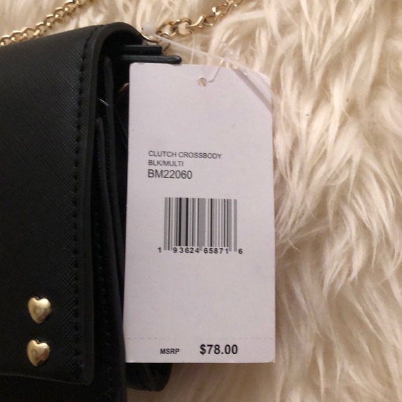 NWT 💗Betsey Johnson💗 black clutch crossbody - Picture 3 of 12